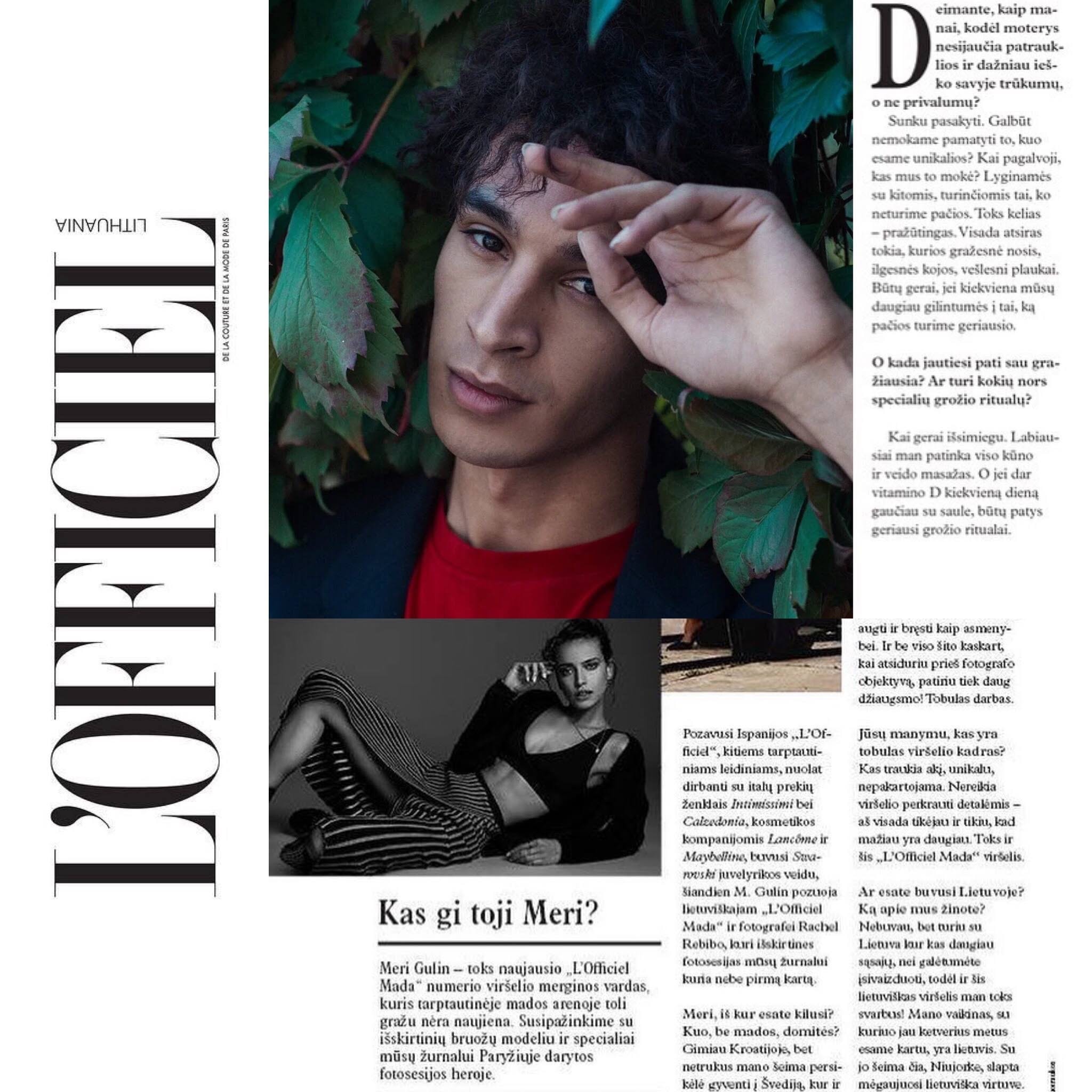 Achraf Taoussi — L'Officiel Lithuania magazine feature