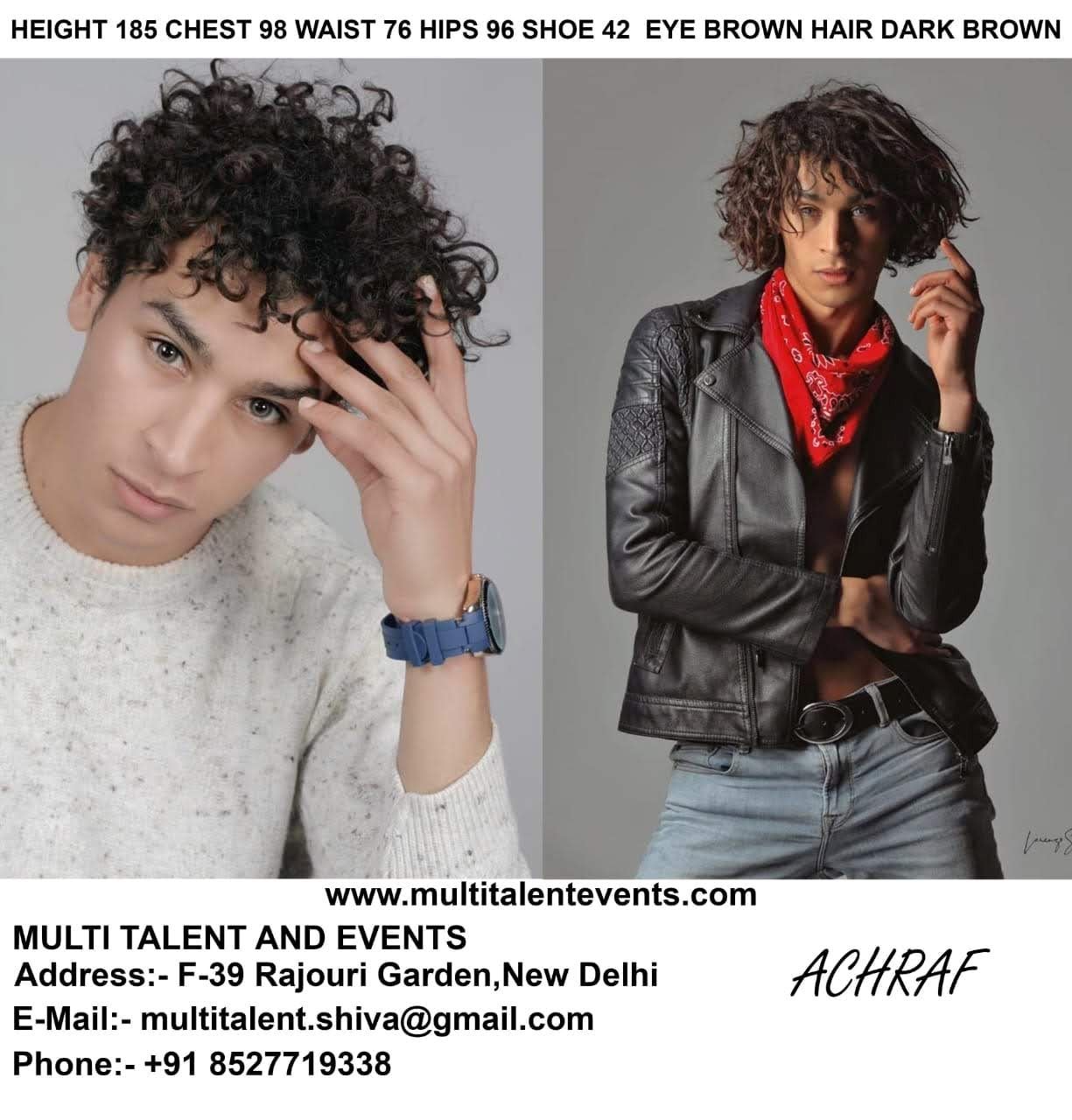 Achraf Taoussi — curly hair portrait